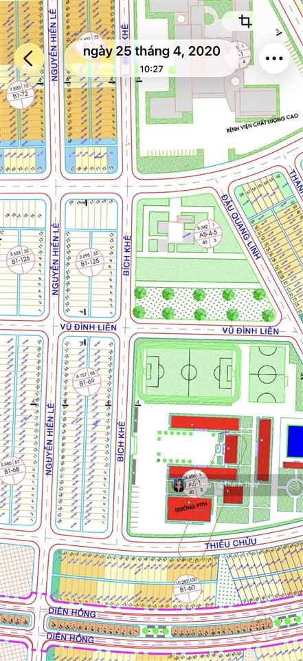 Giá tốt đất số nhà 168 bích khuê, view công viên chỉ 5,6** tỷ