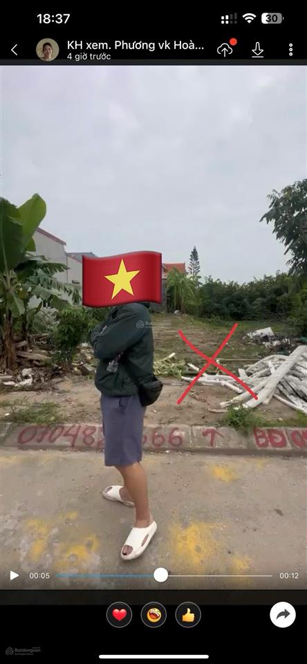 Bán đất thổ cư mặt đường dương kinh, hải phòng 86.5m² sổ đỏ riêng, gần vinhomes 3.35 tỷ