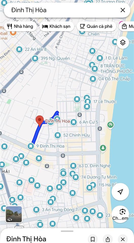 Lô đất mặt tiền đinh thị hòa, phù hợp xây dựng khách sạn, tòa căn hộ, cách biển chỉ 300m
