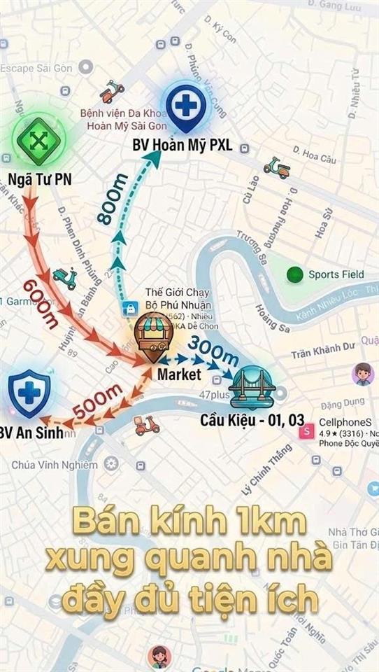 Siêu phẩm dòng tiền ngay gần ngã tư phú nhuận, 5 tầng (6pn + 7wc), hđt 30tr/tháng