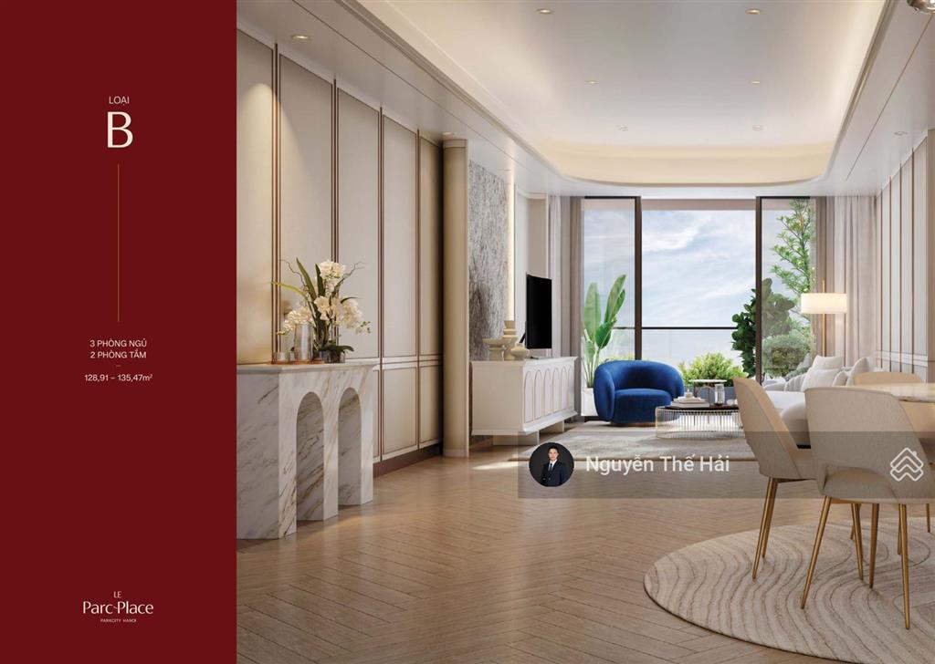 Căn góc 3pn tòa d, 129m2, giá 13 tỷ, ban công đông nam, view khu evelyne, le parc place parkcity