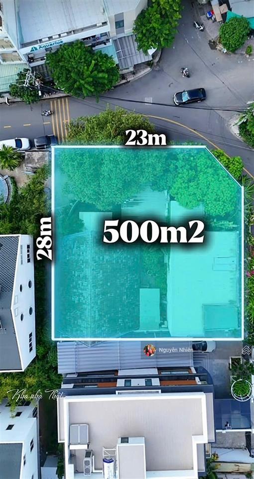 Khuôn đất 500m2 góc 2mt (23x28) khu trần não, p. an khánh. xây hầm + 7 tầng xây building lý tưởng