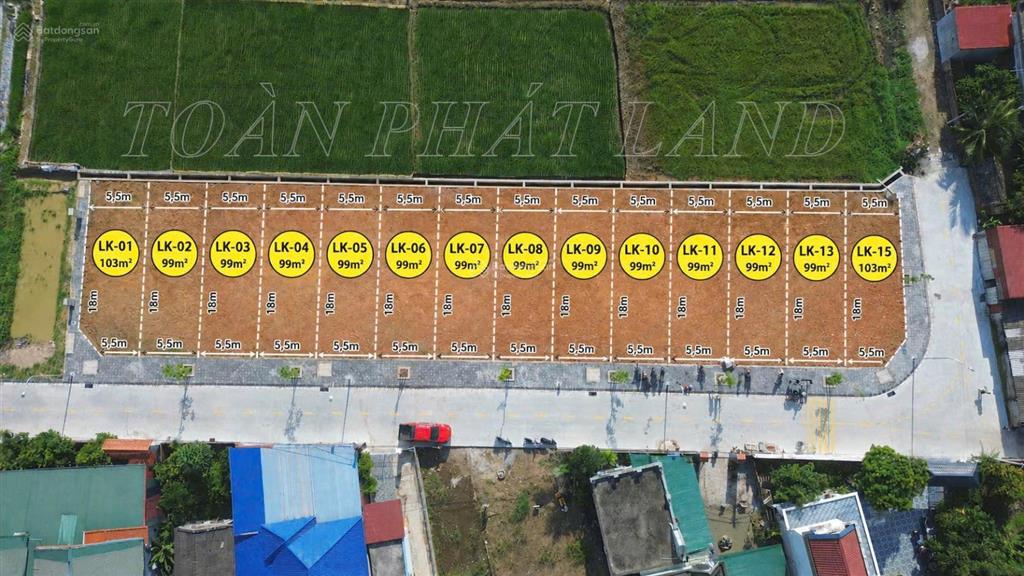 Kdc đáng sống bậc nhất tại xã kim thành. dt 99m2 (5,5x18) đường 6m + 3m vỉa hè. giá chỉ nhỉnh 1 tỷ