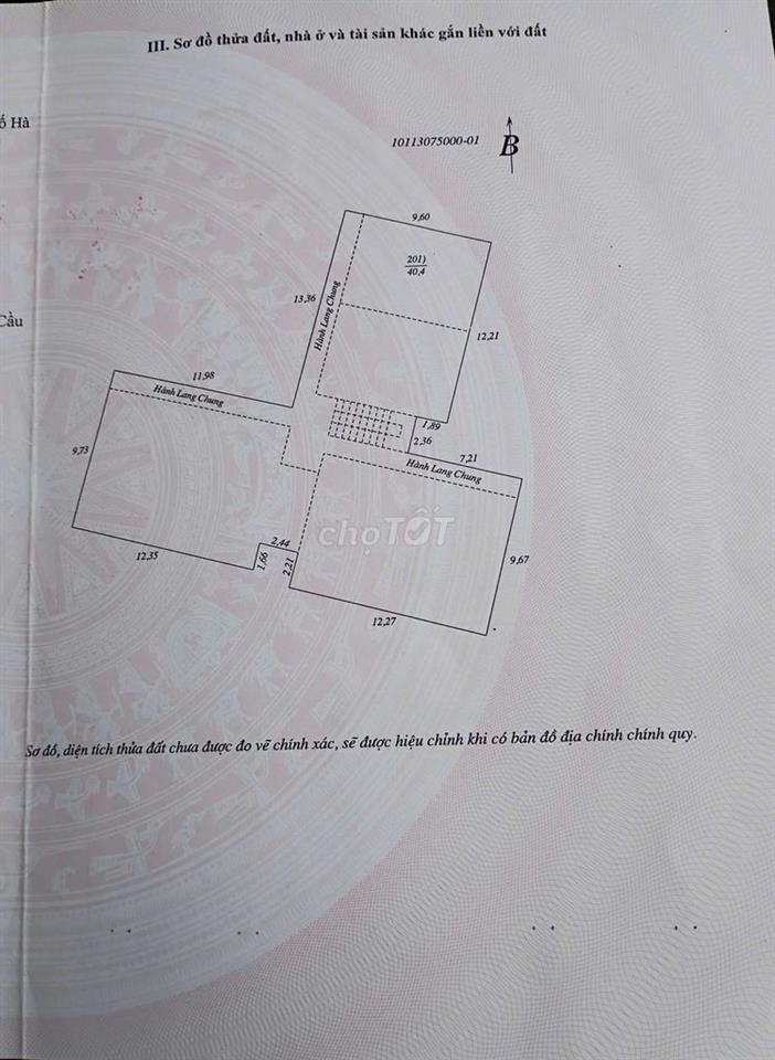 CHÍNH CHỦ CẦN BÁN NHÀ KHU TẬP THỂ B13