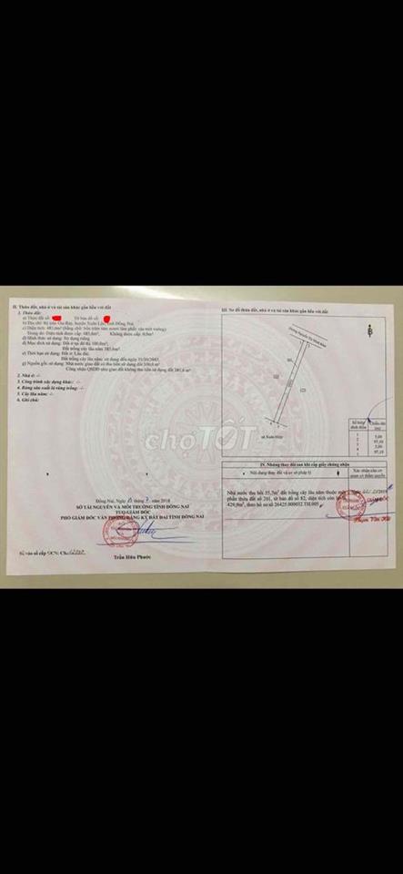 cần chuyển nhượng lại lô đất mặt tiền