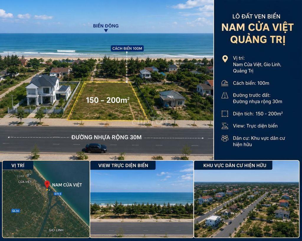 GIA ĐÌNH CẦN BÁN LÔ ĐẤT NẰM GIỮA QUẢNG TRƯỜNG BIỂN NAM CỬA VIỆT