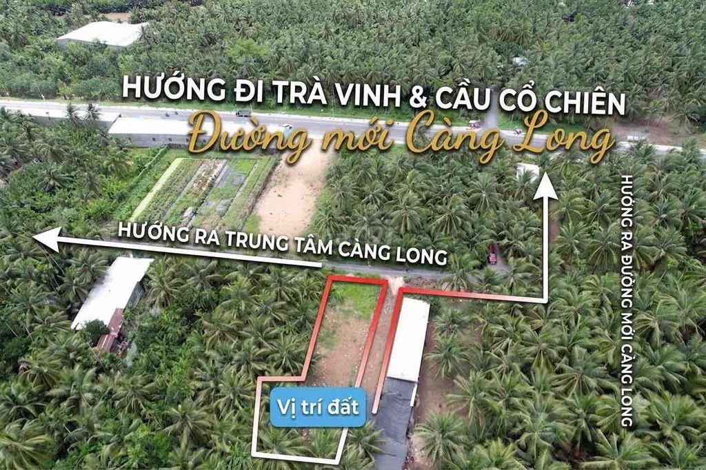 Cần bán nhanh lô đất 1000m2 Khóm 2 Thị Trấn Càng Long , Đường mới CL