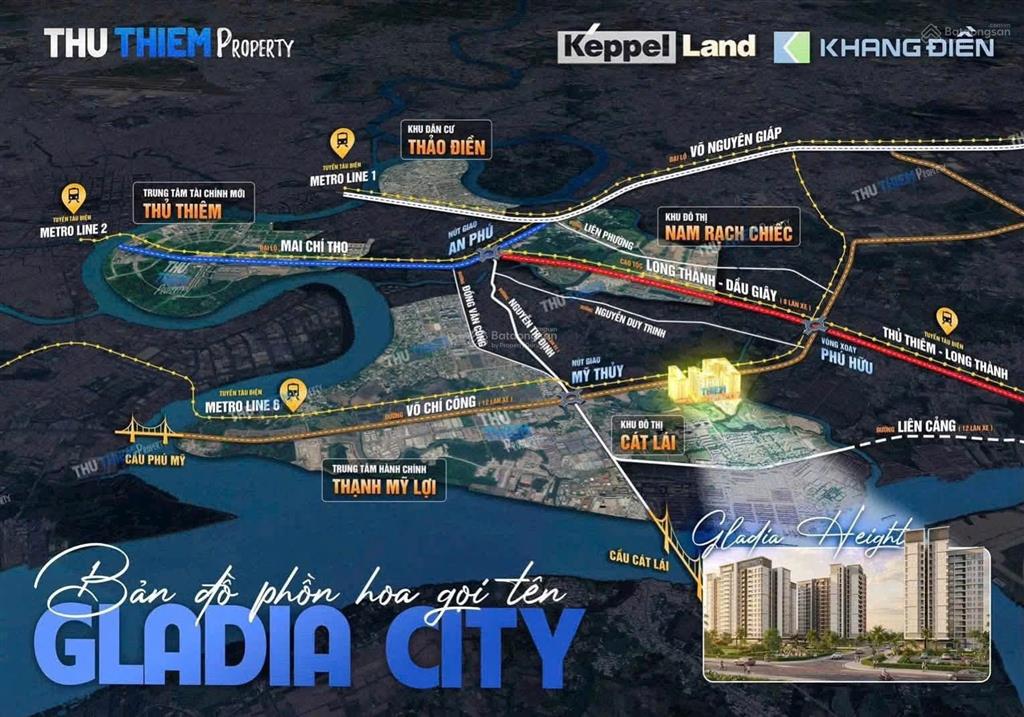 Căn 2pn gladia heights khang điền & keppel giá 6 tỷ