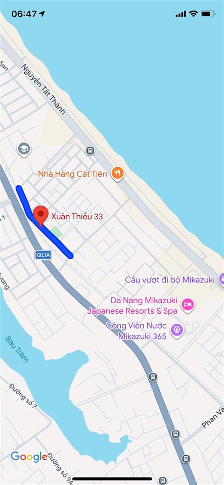 Bán đất mặt tiền đường (7m5) xuân thiều 33, gần biển liên chiểu, dt 95m2, giá 3 tỷ 950 tl