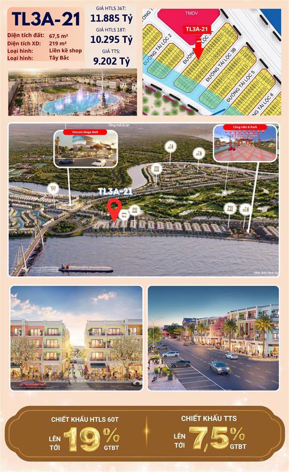 Tặng 36 chỉ vàng khi mua căn tài lộc 3a21 giá 9,155 tỷ, 67,5m2, chính sách ngâu vh royal island