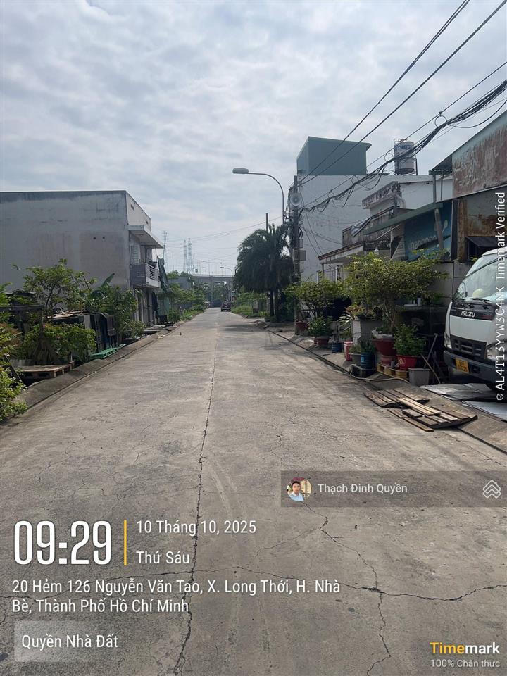 Cần bán lô đất thổ cư mt hẻm 126 nguyễn văn tạo