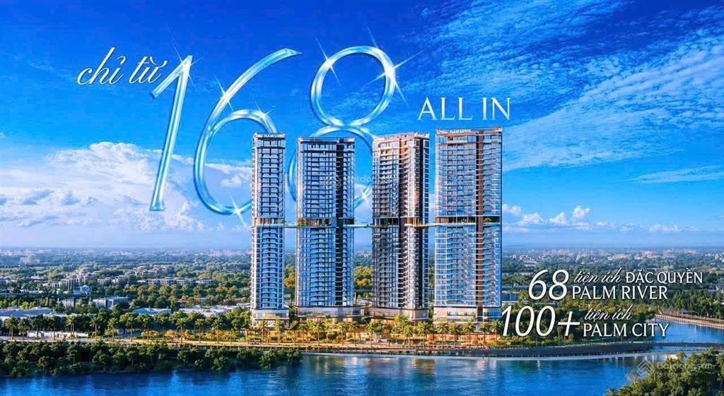 Palm river căn hộ resort hạng sang chỉ 620 căn/4 tháp | giá bán từ 143 tr/m2 gồm vat