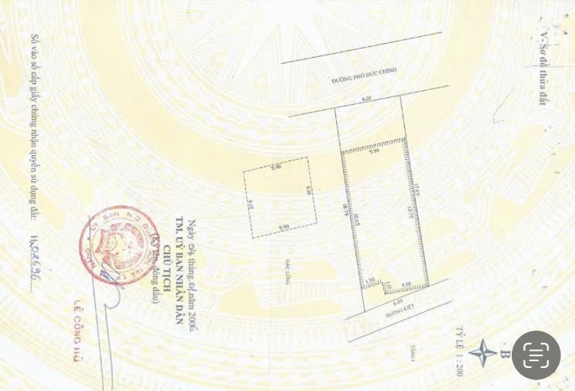 Bán đất mặt tiền đường 7m5 phó đức chính