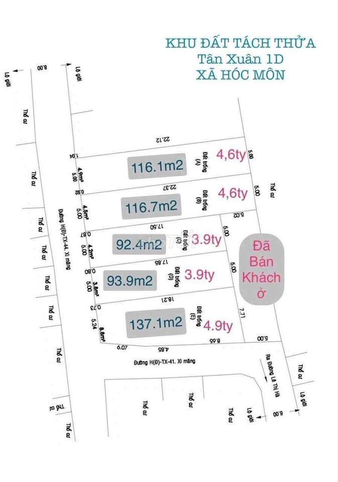 Lô Đất Góc 2 Mặt Tiền 5.24 Nh 7.71 x 19m Giá 4.268 Tỷ Đg Tân Xuân 1