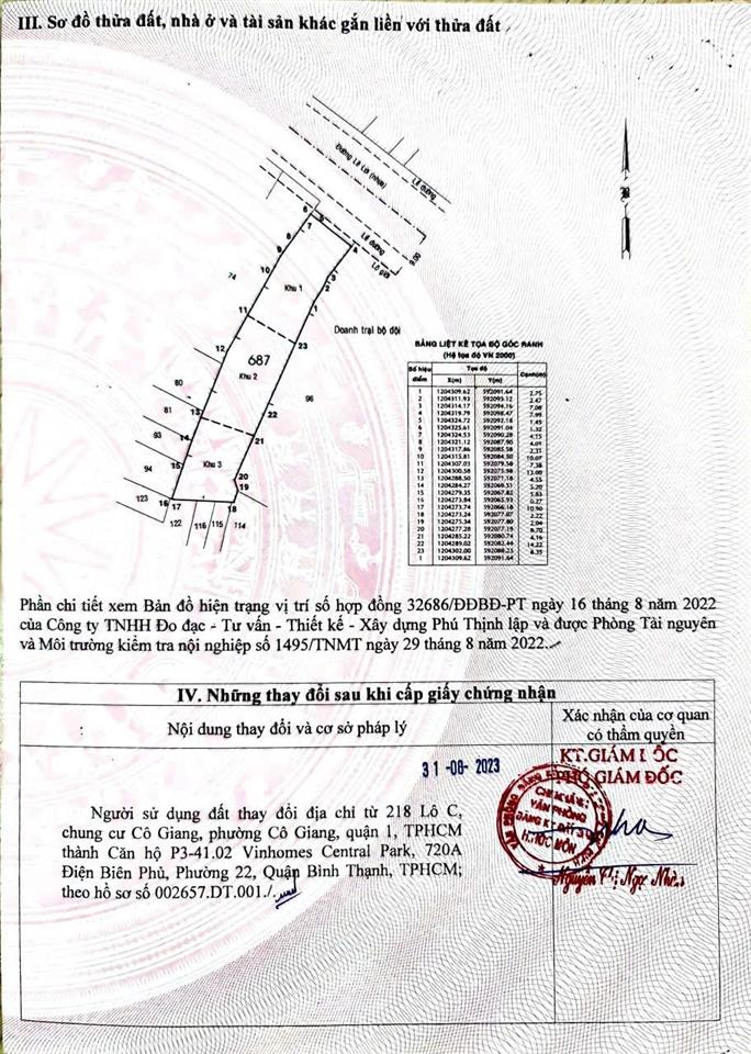 Đất mặt tiền đường lê lợi, dt 11x50m, 8 tầng, dtsd 2700m2, thổ cư 100%, 543m2