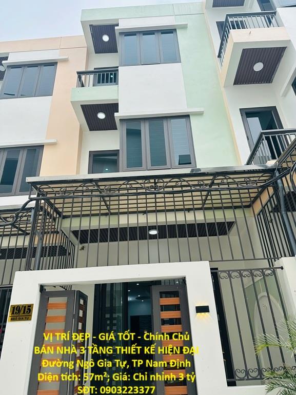 VỊ TRÍ ĐẸP - GIÁ TỐT - Chính Chủ BÁN NHÀ 3 TẦNG THIẾT KẾ HIỆN ĐẠI Đường Ngô Gia Tự, TP