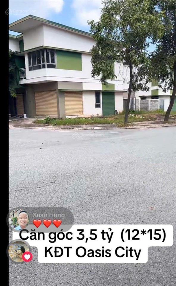 Căn góc siêu đẹp ngay ngã tư đường vành đai 4 kđt oasis city kế ngay đại học việt đức