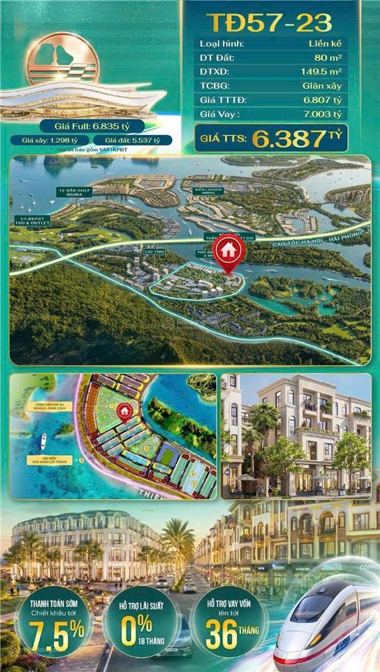 Bán nhà biệt thự tại vinhomes hạ long xanh, giá 5,537 tỷ, 80m2, 5 tầng