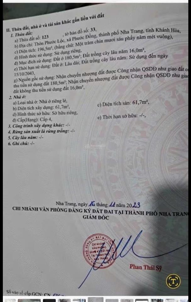 Bán lô góc mặt tiền đường oto xã phước đồng rất đẹp giá tốt