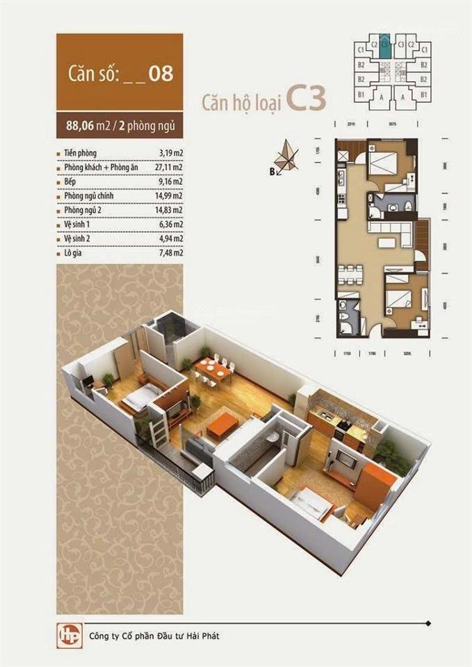 Bán cc ct1 the pride, tố hữu, 5 tỷ, 88m2 2pn 2wc, full nội thất, phong thủy chuẩn