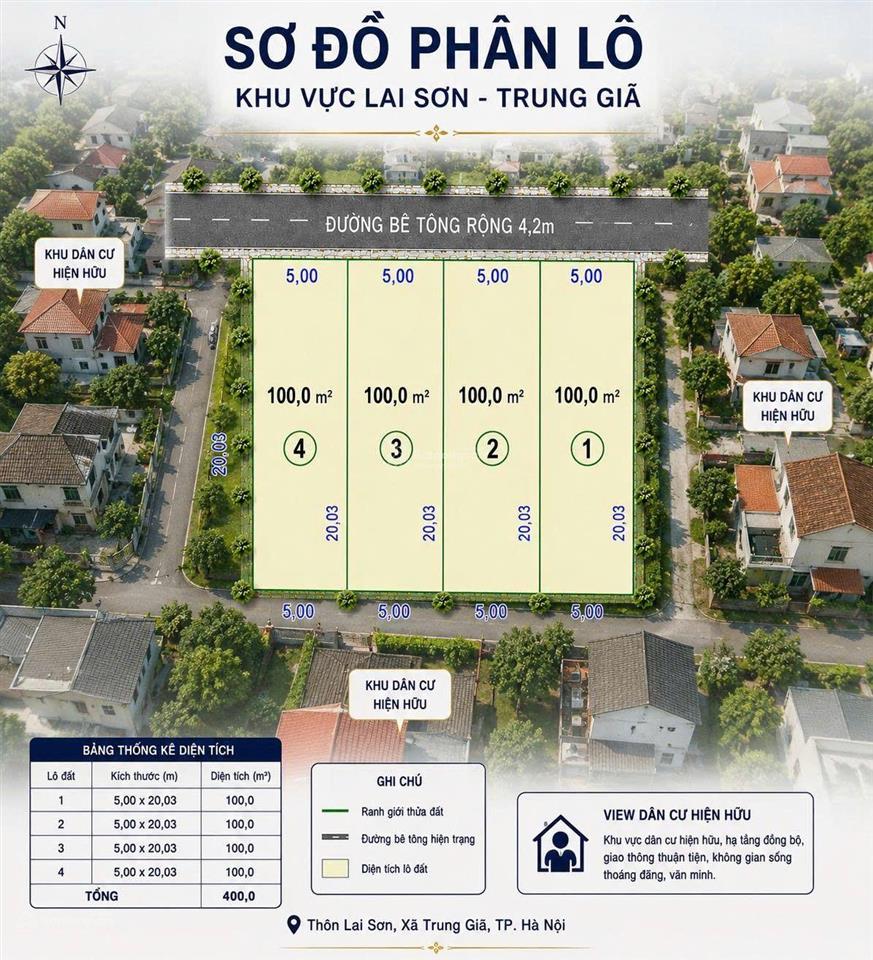 Bán 100m2 đất trung giã hà nội giá 560tr