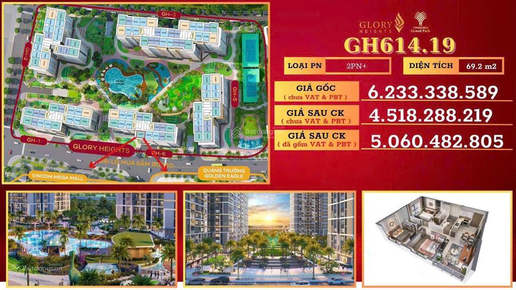 Cắt lỗ bán gấp ch 2pn+1 glory heights đã có sổ view 2 hồ bơi + sông đồng nai