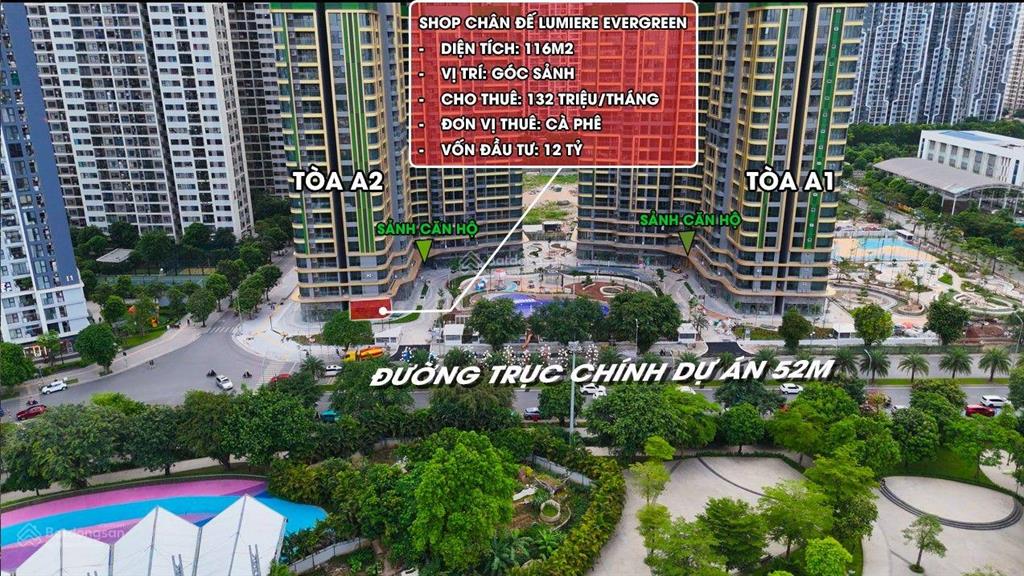 Bán shop 116m2. giá bán 35 tỷ. sổ lâu dài