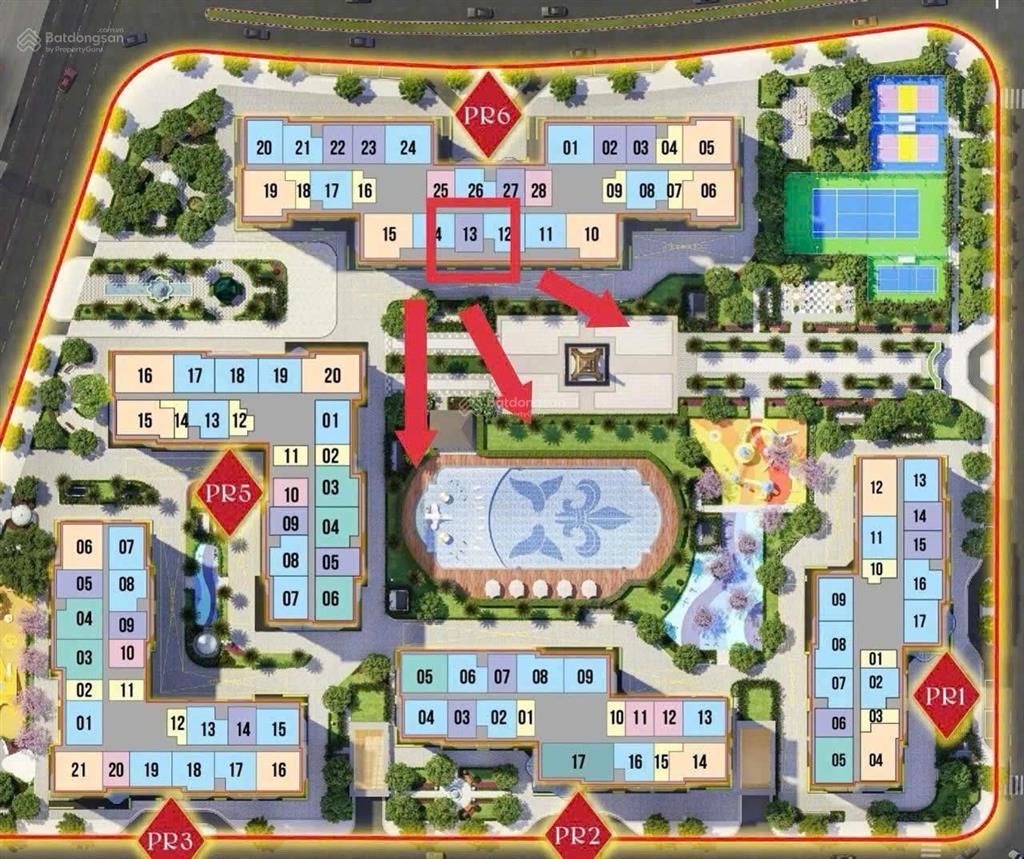Bán pr6xx13 1n + tầng trung view hồ bơi, giá chỉ từ 3,08 tỷ