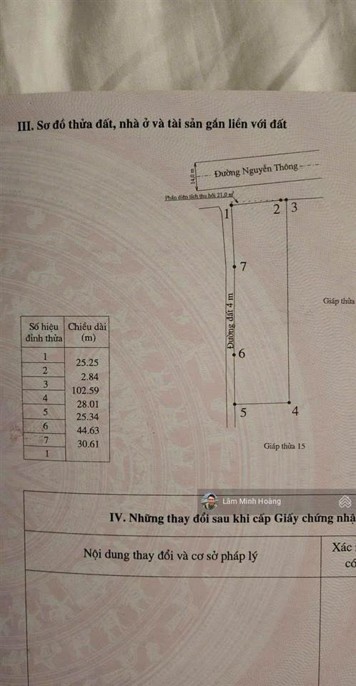 Cần bán lô gốc 2 mặt tiền đường nguyễn thông 2800m2 phú hài tp phan thiết bình thuận