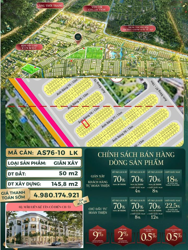 Nhà phố vinhomes hoc mon 4pn3wc. thanh toán chỉ từ 900tr nhận nhà ở liền.