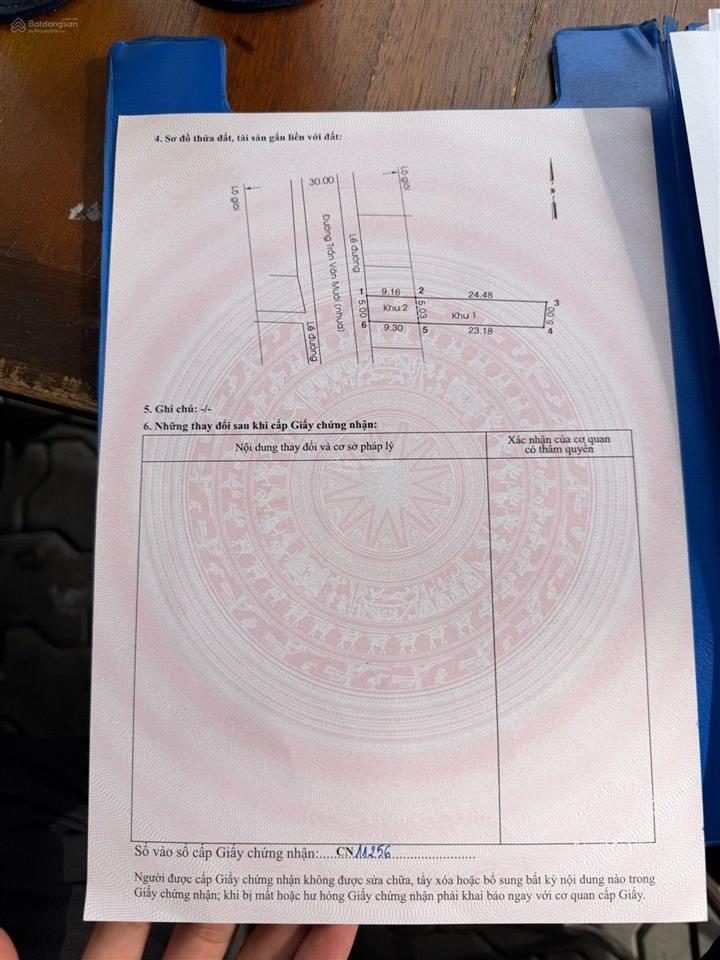 Đất mặt tiền trần văn mười full thổ 170 m2