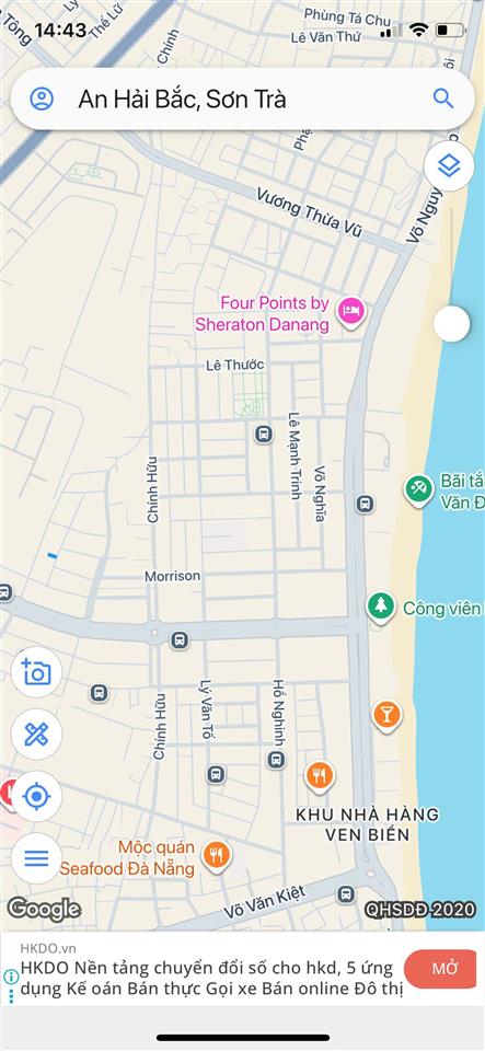 Bán cặp đất (ngang 9m) mặt tiền lê ninh gần biển phạm văn đồng, sơn trà, đà nẵng