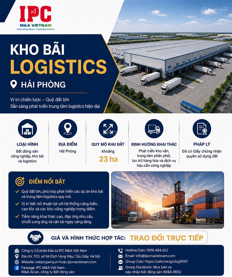 Cơ hội đầu tư kho bãi và trung tâm logistics tại hải phòng