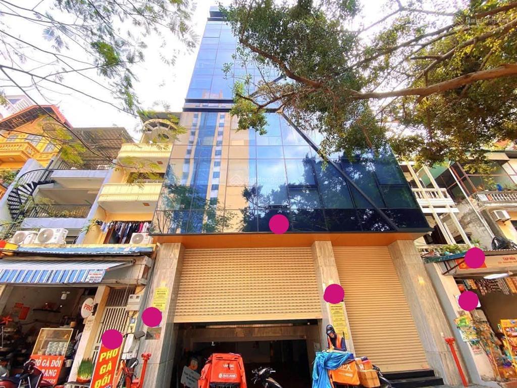 Bán tòa văn phòng mặt phố hoàng quốc việt 261m 9 tầng 2 thang máy mt 10m