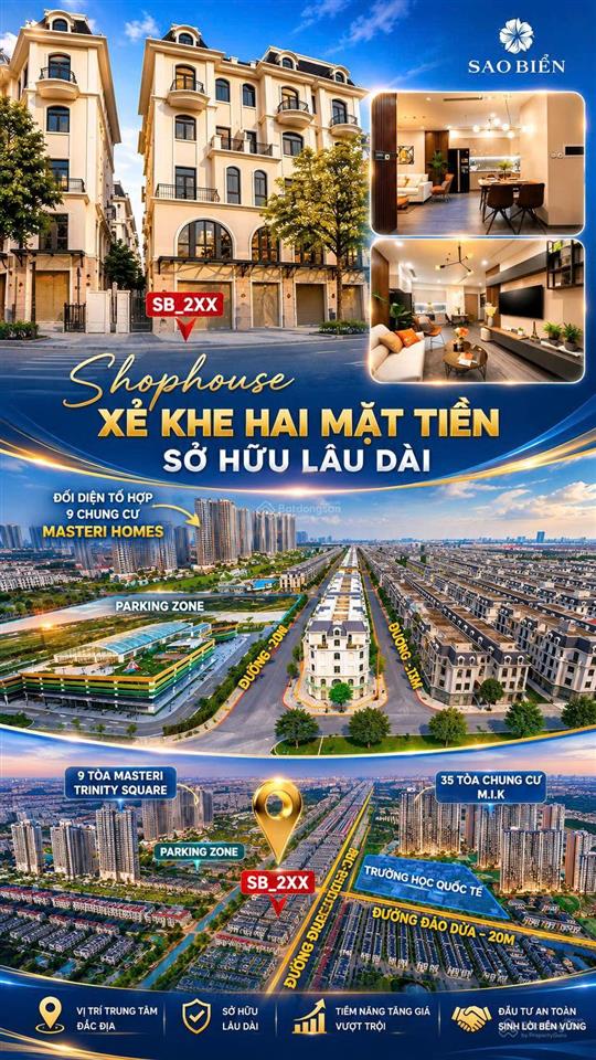 12 tỷ lô shophouse xẻ khe 2 mặt tiền (dt 127m2) tại ocean city
