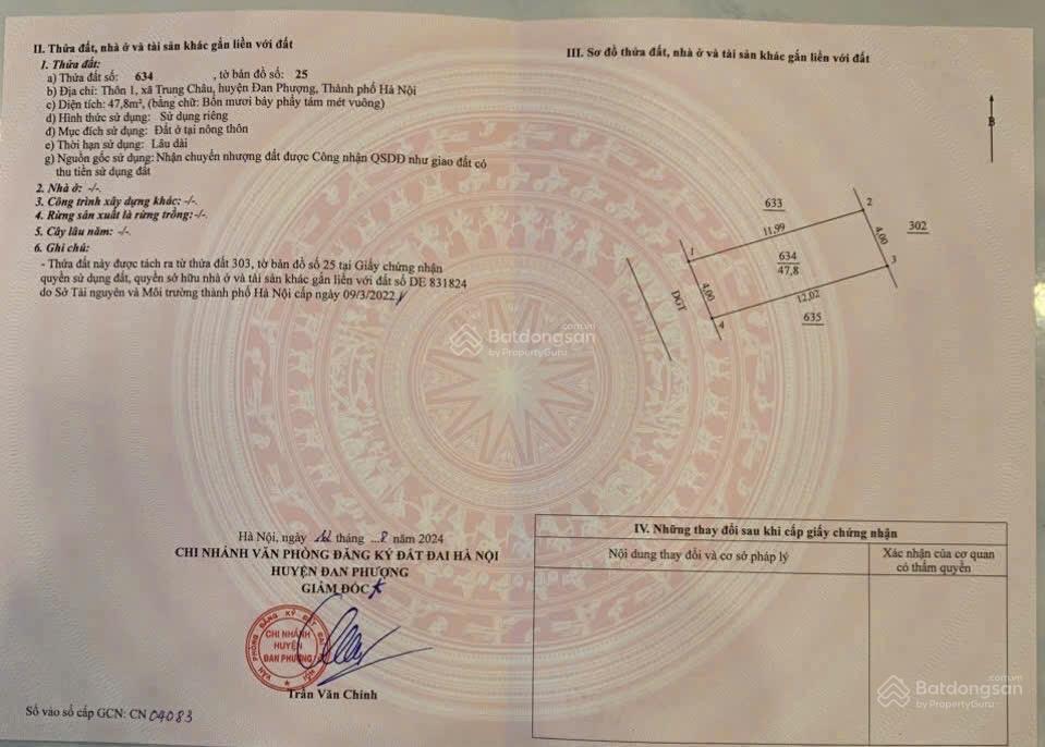 Chính chủ em cần bán 47,8 m trung châu, đan phượng, hà nội (bên làng)
