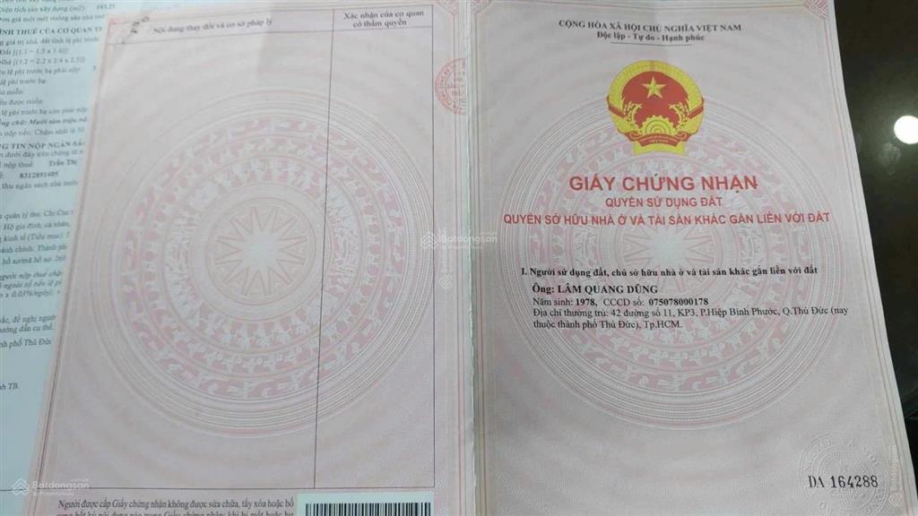 Bán đất 42/2a đường 11, p hiệp bình phước, giá cực chất 5,25 tỷ, 54 m2, hot!