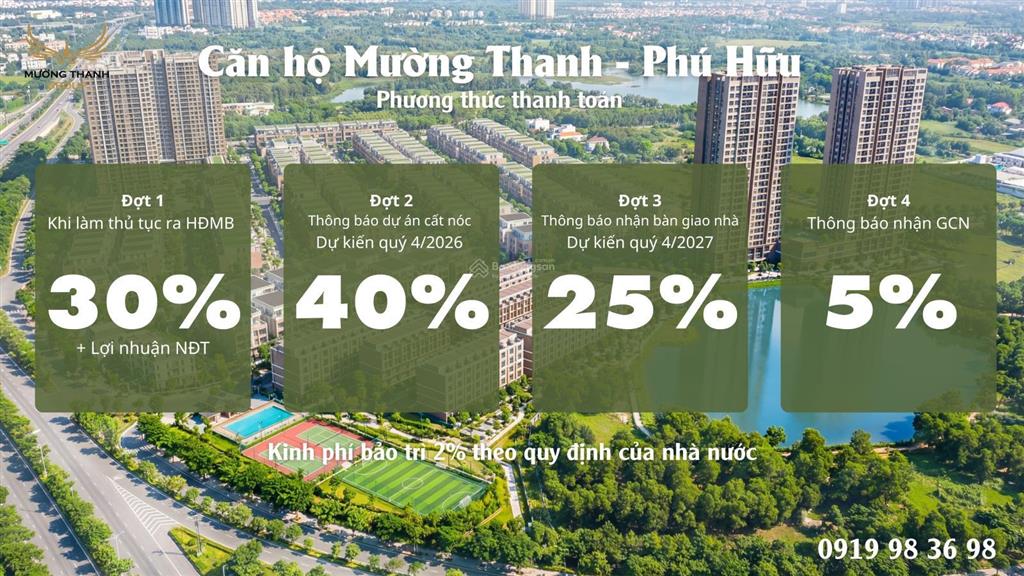 Căn 2pn view khang điền tầng trung giá tốt