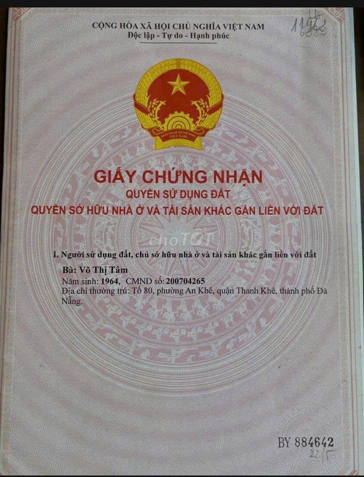 CHÍNH CHỦ BÁN NHÀ AN KHÊ- SỔ ĐỎ RIÊNG, KHÔNG QUA TRUNG GIAN-3,79 TỶ TL