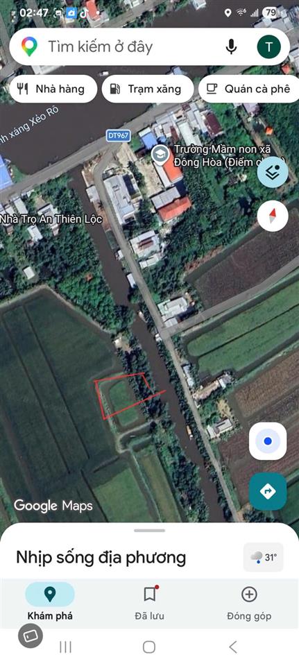 VỊ TRÍ ĐẸP - GIÁ TỐT - Chính Chủ Bán Lô Đất Tại ấp 7 Xáng, xã Đông Hoà, An Minh, Kiên