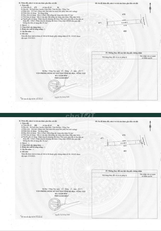 BÁN GẤP 2 LÔ LIỀN KỀ ĐT997 - NGÃ 6 ĐÁ BẠC - 240M²/LÔ - CHỈ 710 TRIỆU