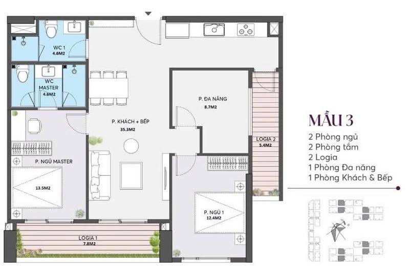 CHUNG CƯ THE WISTERIA - NHỔN 100m2 giá nhỉnh 6 tỷ