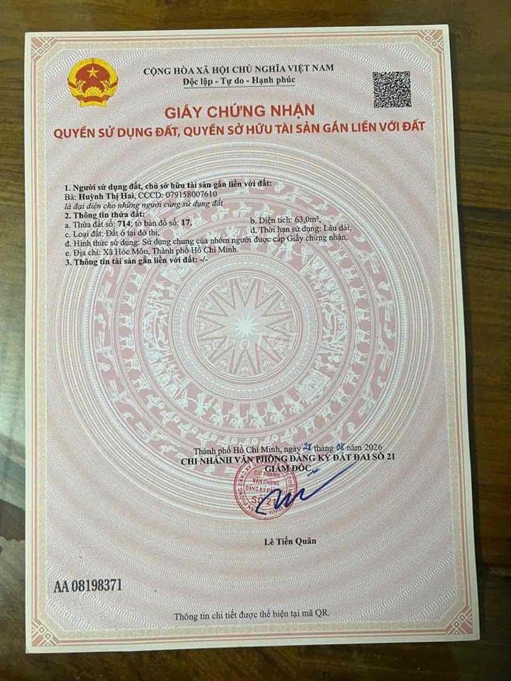 ĐẤT THỔ CƯ SỔ RIÊNG. ĐƯỜNG LÝ THƯỜNG KIỆT VÀO 70M