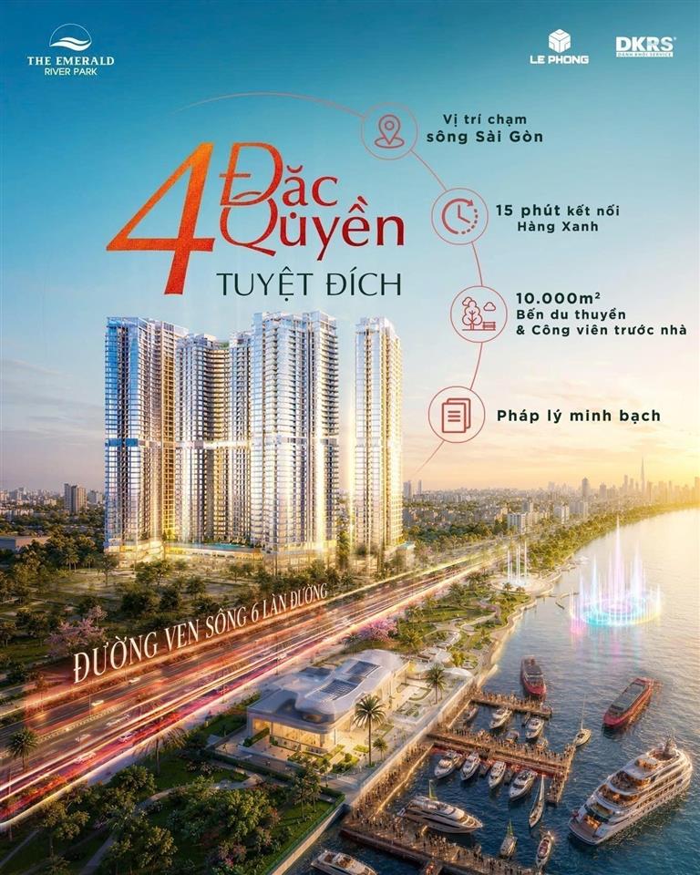 The Emerald River Park chỉ 379tr sở hửu ngay căn hộ bến du thuyền tại HCM
