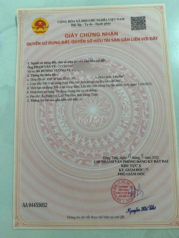 Bán Đất Nền 145m2