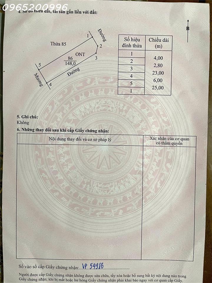 Bán lô đất siêu đẹp tại xã Khánh Hội, Ninh Bình, giá cực chất 3,8 tỷ, DT 148m2