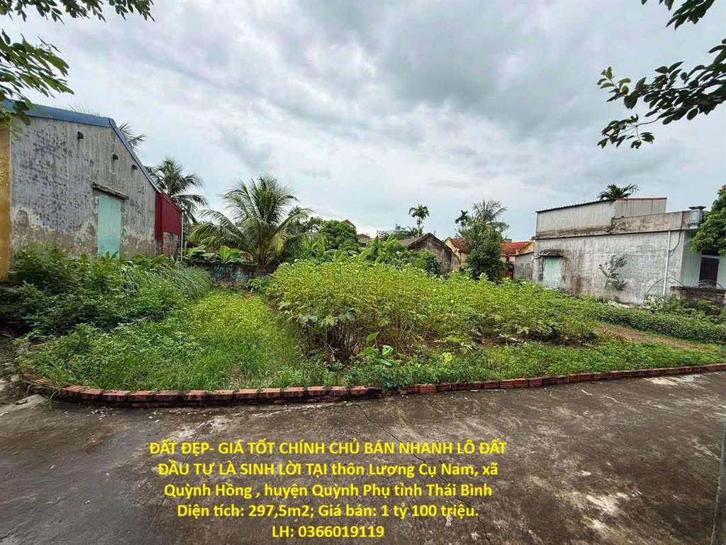 ĐẤT ĐẸP- GIÁ TỐT CHÍNH CHỦ BÁN NHANH LÔ ĐẤT ĐẦU TƯ LÀ SINH LỜI TẠI huyện Quỳnh Phụ tỉnh