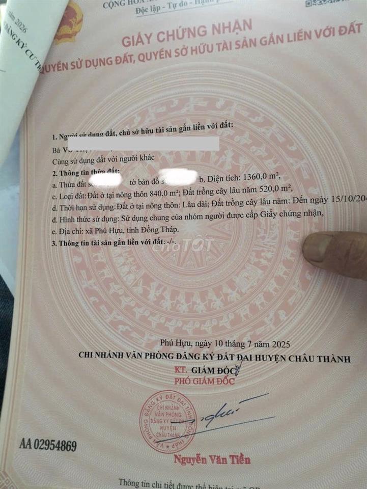 Cần bán mảnh đất mặt tiền QL80 gần cụm công nghiệp Cái Tàu Hạ,