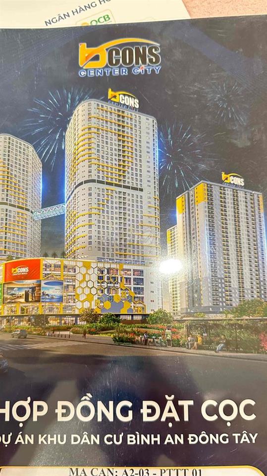 Pass hợp đồng đặt cọc Bcons Center. Cắt lỗ 35tr