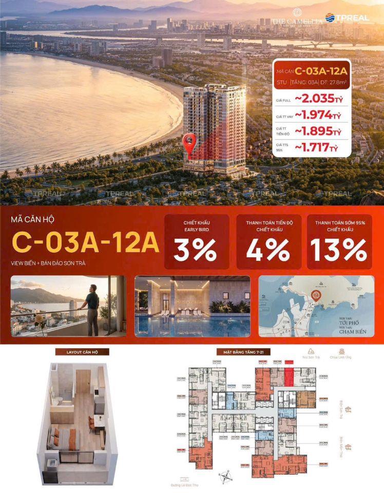 Продаётся квартира, 27 м², Sơn Trà